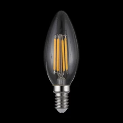Больше о товаре Лампа светодиодная филаментная диммируемая Voltega E14 5W 4000K свеча прозрачная VG10-C1E14cold5W-FD 8461