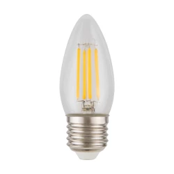 Больше о товаре Лампа светодиодная филаментная диммируемая Voltega E27 5W 3000K свеча прозрачная VG10-C1E27warm5W-FD 8462