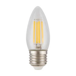 Больше о товаре Лампа светодиодная филаментная диммируемая Voltega E27 5W 3000K свеча прозрачная VG10-C1E27warm5W-FD 8462