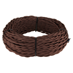 Больше о товаре Ретро кабель Werkel витой двухжильный 2,5 мм коричневый W6452614 4690389165801