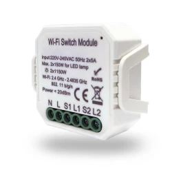 Больше о товаре Wi-Fi реле-выключатель двухканальное Denkirs 2x1150Вт/150Вт для LED RL1002-SM